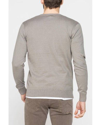 MAGLIA SCOLLO A V IN COTONE  ORGANICO