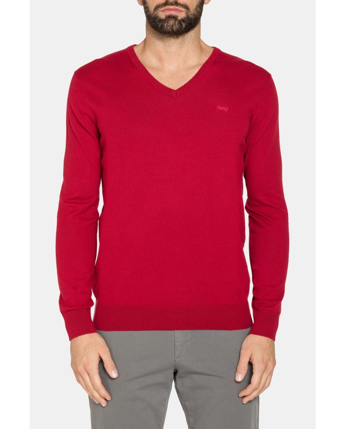 MAGLIA SCOLLO A V IN COTONE  ORGANICO