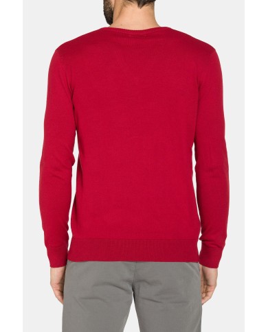 MAGLIA SCOLLO A V IN COTONE  ORGANICO