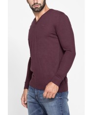 MAGLIA SCOLLO A V IN COTONE  ORGANICO