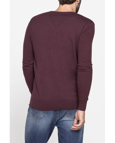 MAGLIA SCOLLO A V IN COTONE  ORGANICO