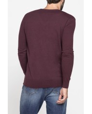 MAGLIA SCOLLO A V IN COTONE  ORGANICO