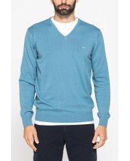 MAGLIA SCOLLO A V IN COTONE  ORGANICO