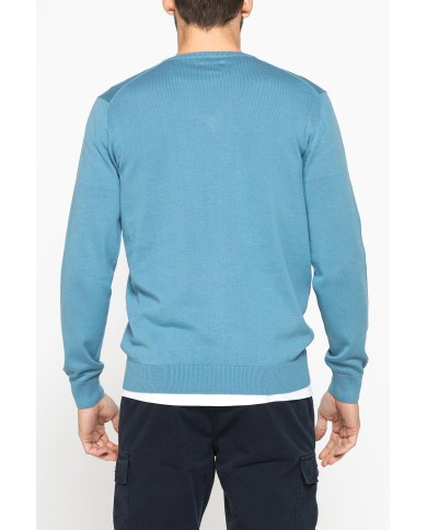 MAGLIA SCOLLO A V IN COTONE  ORGANICO