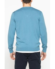 MAGLIA SCOLLO A V IN COTONE  ORGANICO