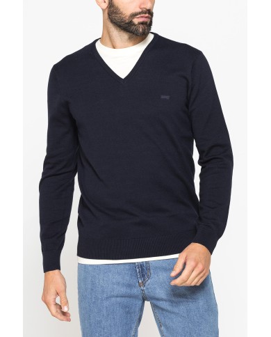 MAGLIA SCOLLO A V IN COTONE  ORGANICO