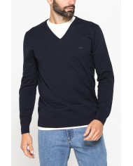 MAGLIA SCOLLO A V IN COTONE  ORGANICO