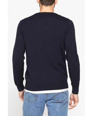 MAGLIA SCOLLO A V IN COTONE  ORGANICO