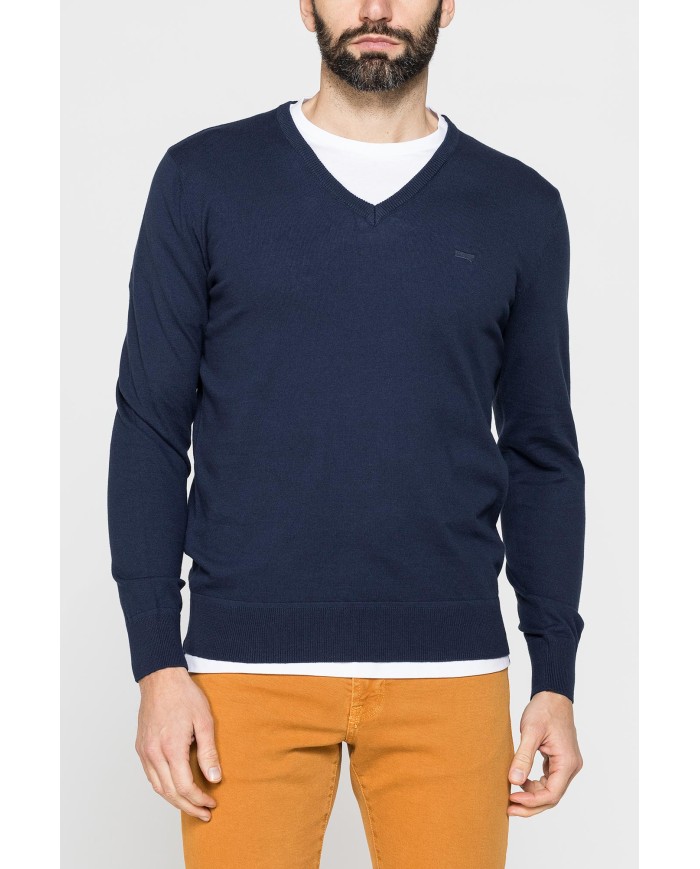 MAGLIA SCOLLO A V IN COTONE  ORGANICO