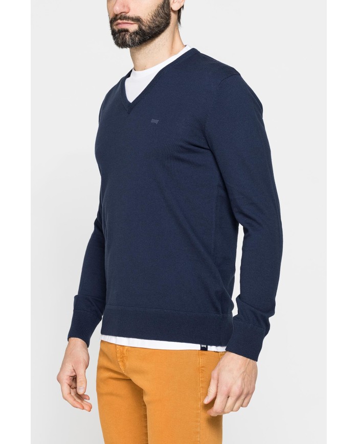 MAGLIA SCOLLO A V IN COTONE  ORGANICO