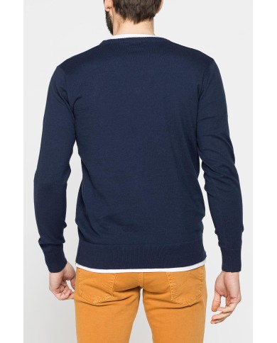 MAGLIA SCOLLO A V IN COTONE  ORGANICO