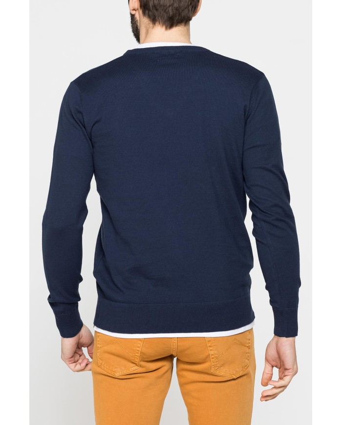 MAGLIA SCOLLO A V IN COTONE  ORGANICO