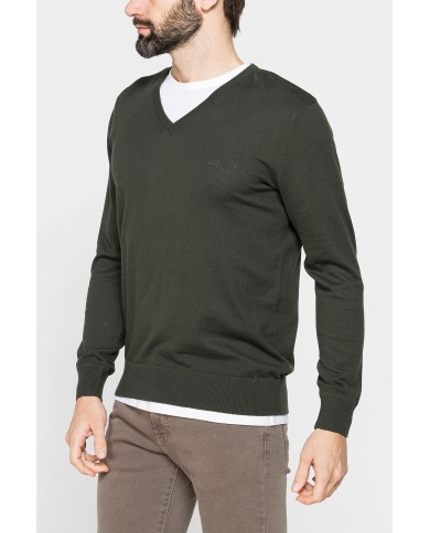 MAGLIA SCOLLO A V IN COTONE  ORGANICO