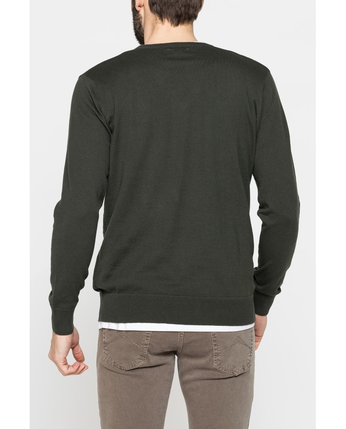 MAGLIA SCOLLO A V IN COTONE  ORGANICO