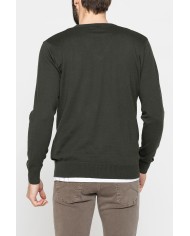 MAGLIA SCOLLO A V IN COTONE  ORGANICO