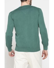 MAGLIA SCOLLO A V IN COTONE  ORGANICO