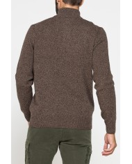 MAGLIA A MEZZA ZIP REALIZZATA IN LAMBSWOOL