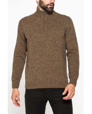 MAGLIA A MEZZA ZIP REALIZZATA IN LAMBSWOOL