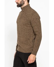 MAGLIA A MEZZA ZIP REALIZZATA IN LAMBSWOOL