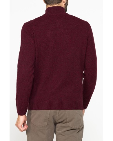 MAGLIA A MEZZA ZIP REALIZZATA IN LAMBSWOOL