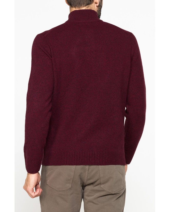 MAGLIA A MEZZA ZIP REALIZZATA IN LAMBSWOOL