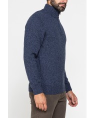 MAGLIA A MEZZA ZIP REALIZZATA IN LAMBSWOOL