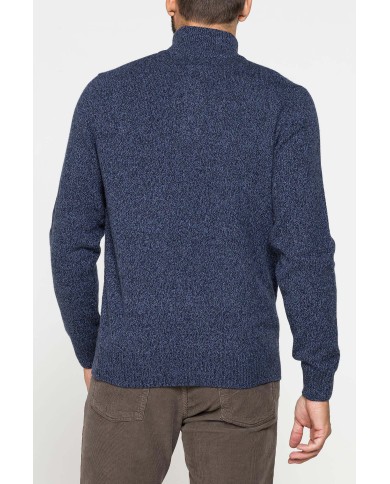 MAGLIA A MEZZA ZIP REALIZZATA IN LAMBSWOOL