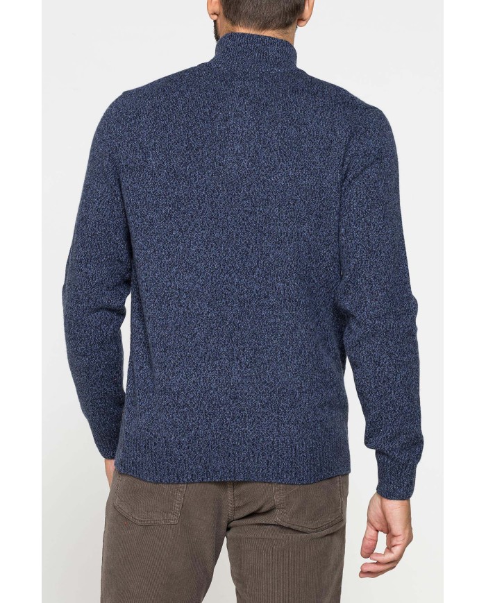 MAGLIA A MEZZA ZIP REALIZZATA IN LAMBSWOOL