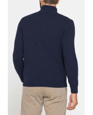 MAGLIA A MEZZA ZIP REALIZZATA IN LAMBSWOOL