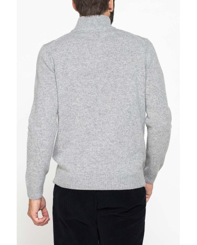 MAGLIA A MEZZA ZIP REALIZZATA IN LAMBSWOOL