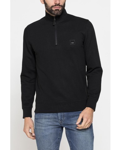 FELPA LEGGERA CON COLLO A MEZZA ZIP