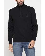 FELPA LEGGERA CON COLLO A MEZZA ZIP