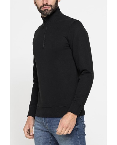 FELPA LEGGERA CON COLLO A MEZZA ZIP