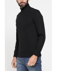 FELPA LEGGERA CON COLLO A MEZZA ZIP