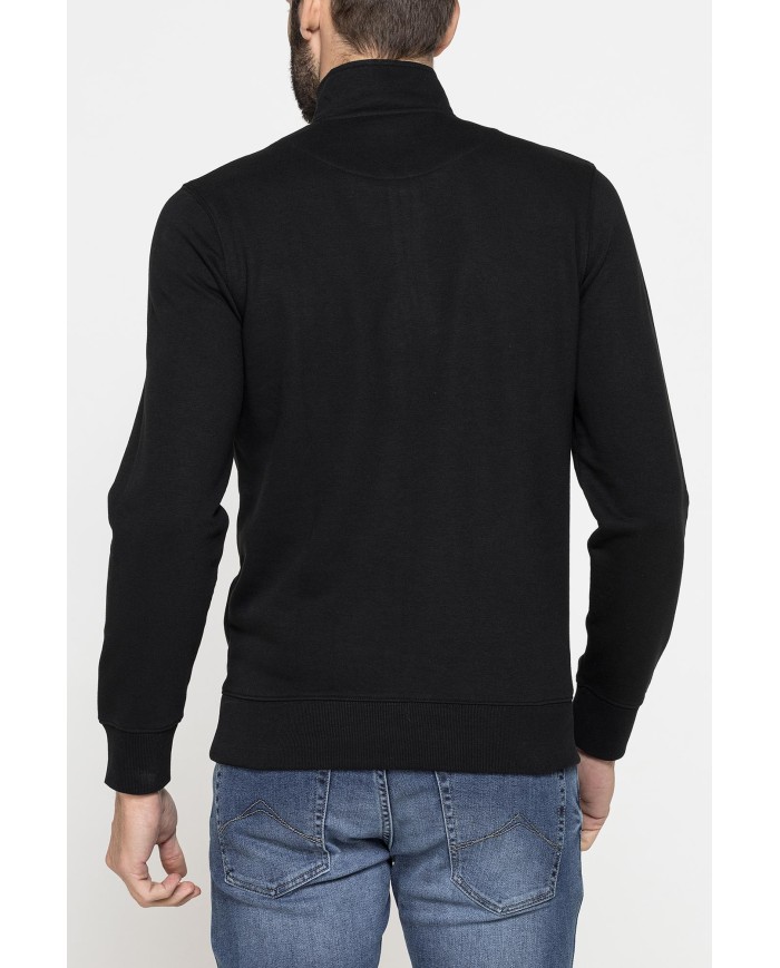 FELPA LEGGERA CON COLLO A MEZZA ZIP