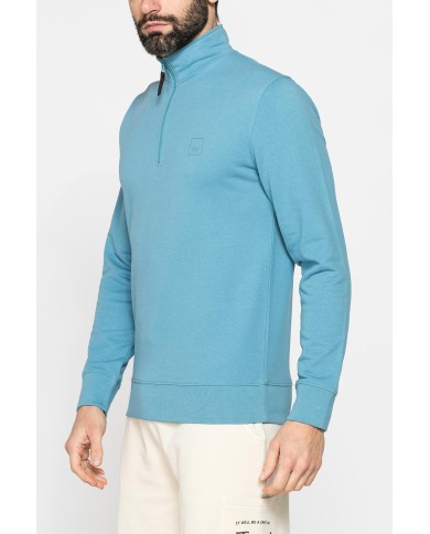 FELPA LEGGERA CON COLLO A MEZZA ZIP