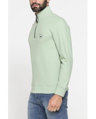 FELPA LEGGERA CON COLLO A MEZZA ZIP