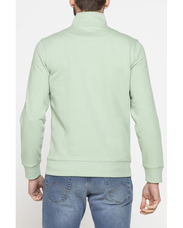 FELPA LEGGERA CON COLLO A MEZZA ZIP