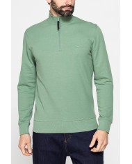 FELPA LEGGERA CON COLLO A MEZZA ZIP