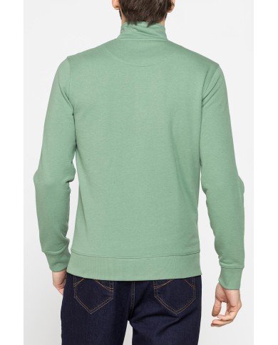 FELPA LEGGERA CON COLLO A MEZZA ZIP