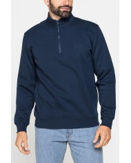 FELPA COLLO ALTO A MEZZA ZIP E INTERNO FELPATO