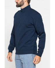 FELPA COLLO ALTO A MEZZA ZIP E INTERNO FELPATO