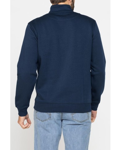 FELPA COLLO ALTO A MEZZA ZIP E INTERNO FELPATO