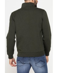 FELPA COLLO ALTO A MEZZA ZIP E INTERNO FELPATO