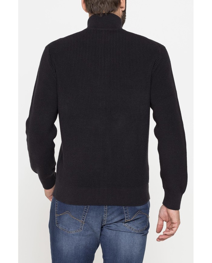 CARDIGAN IN MAGLIA A COSTA INGLESE IN  CALDO COTONE