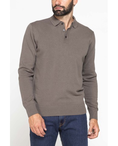 MAGLIA A POLO COMFORT FIT IN CALDO COTONE