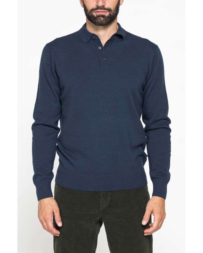 MAGLIA A POLO COMFORT FIT IN CALDO COTONE