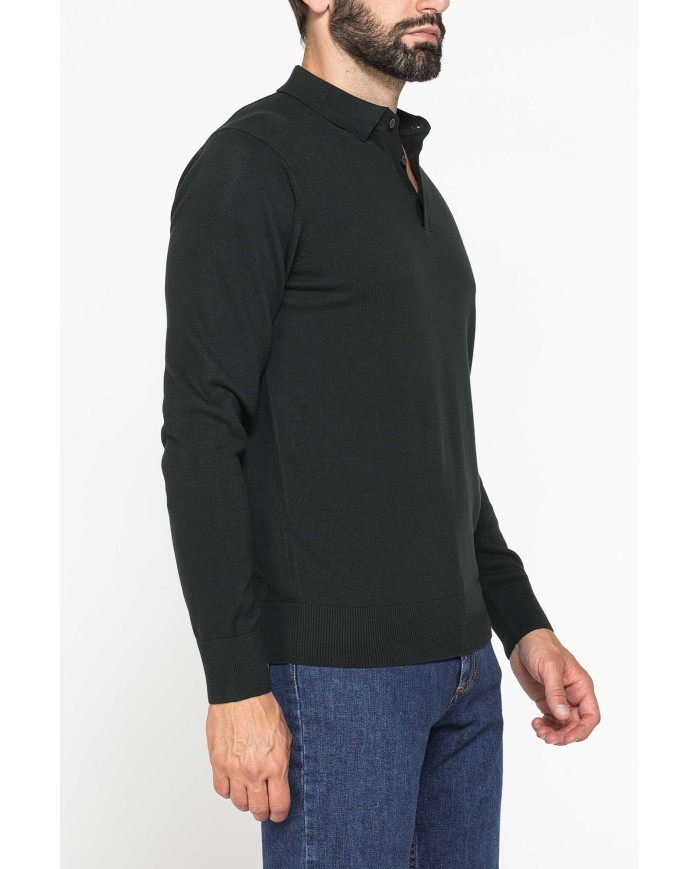 MAGLIA A POLO COMFORT FIT IN CALDO COTONE