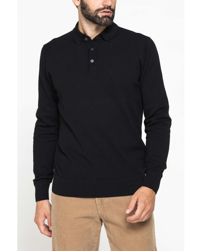 MAGLIA A POLO COMFORT FIT IN CALDO COTONE