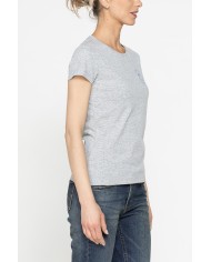 T-SHIRT GIROCOLLO IN TESSUTO RICICLATO